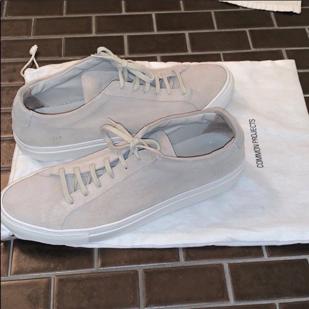 Common projects grey suede